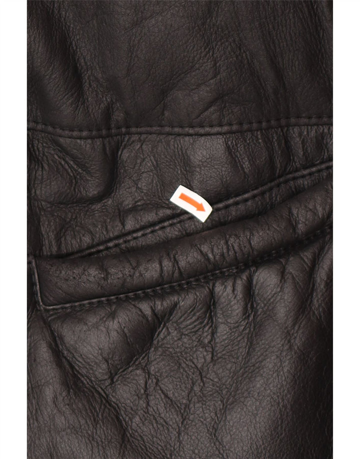 VINTAGE ženski preveliki kaput od šišanih šiša UK 16 Veliki crni