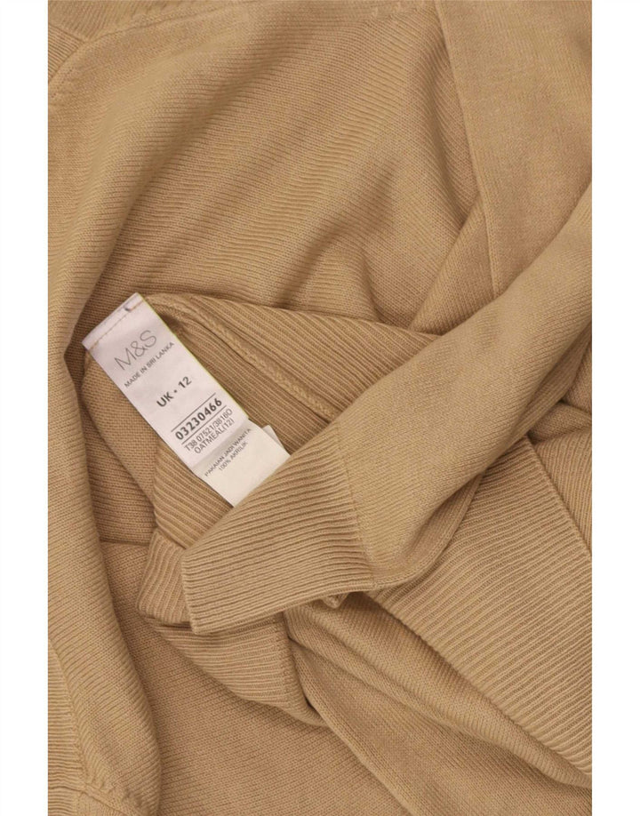 Marks & Spencer ženski pulover s rol izrezom UK 12 Srednje smeđi akril