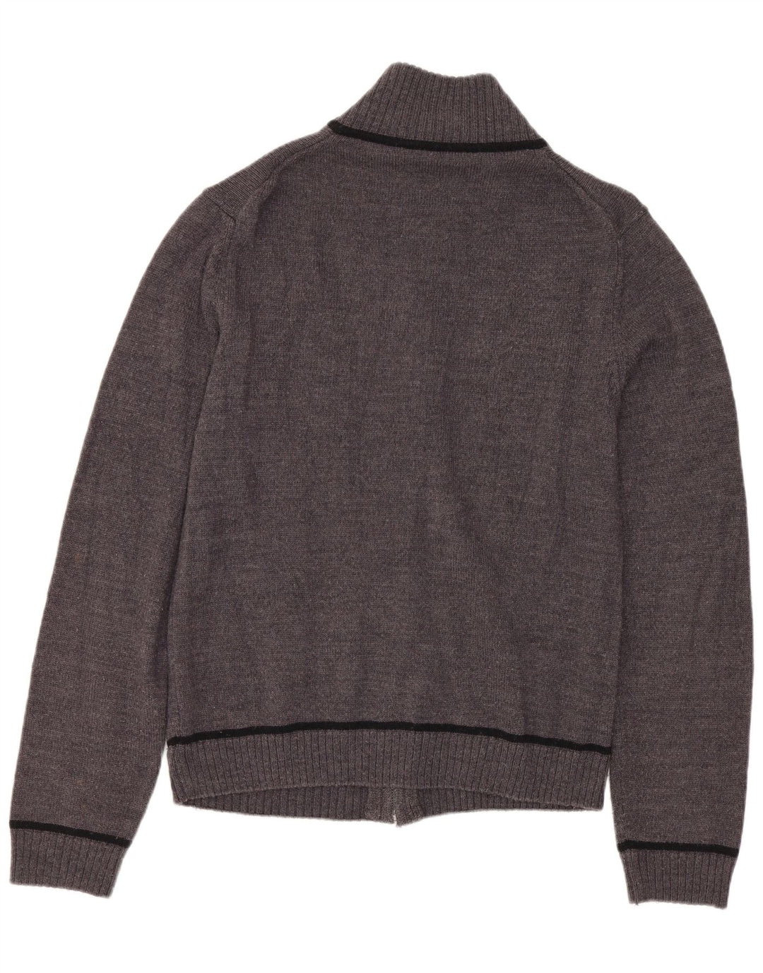 CALVIN KLEIN JEANS Ženski kardigan pulover UK 10 Mala siva djevičanska vuna