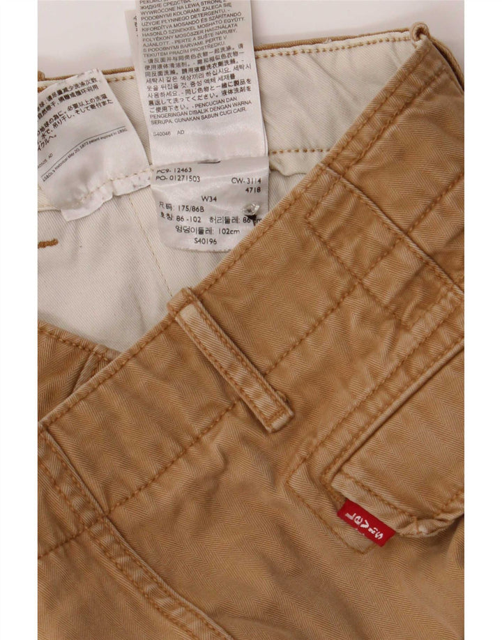 Levi's velike kratke kargo hlače W34, bež pamuk