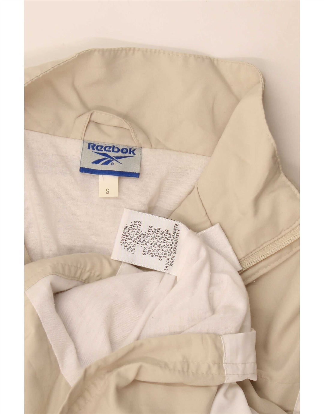 Reebok ženska trenirka gornja jakna UK 10 Small Beige Colourblock poliester