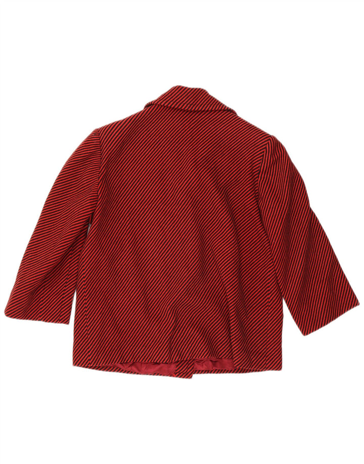 Vintage ženski sako sa 3 gumba UK 18 XL crvene pruge