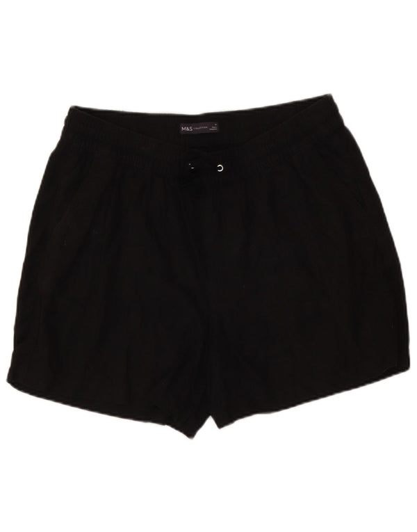 Marks & Spencer ženske chino kratke hlače UK 14 Large W34 crna lanena