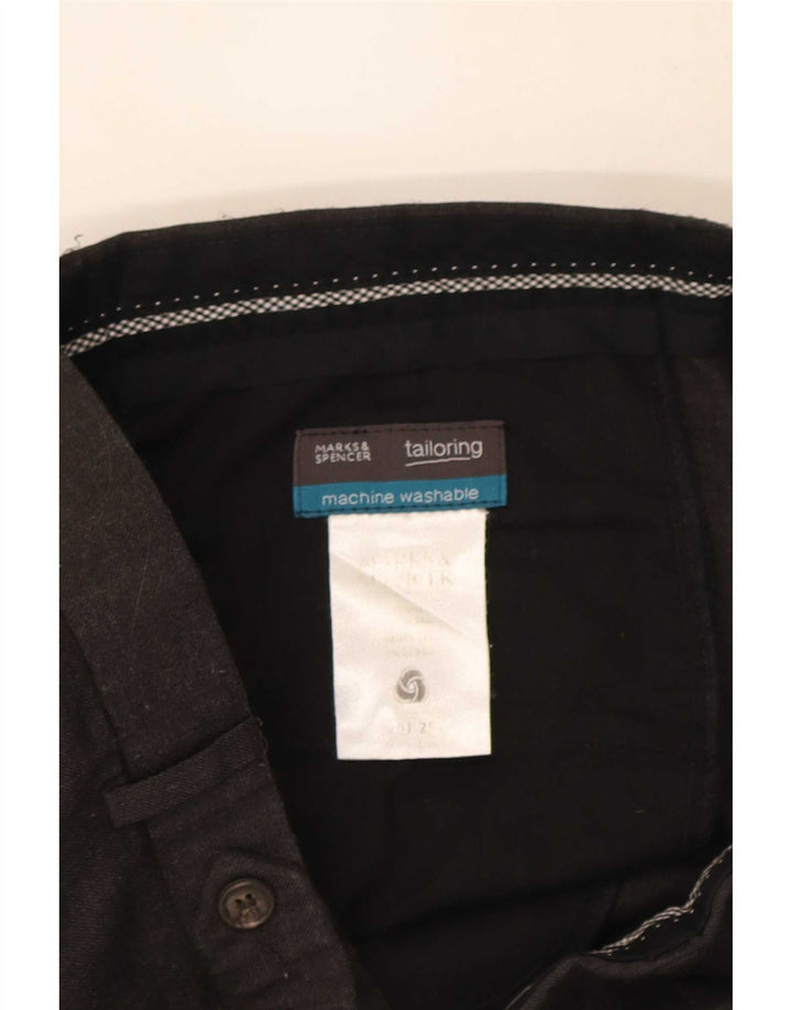 Marks & Spencer muške hlače ravnog odijela W34 L31 crna vuna