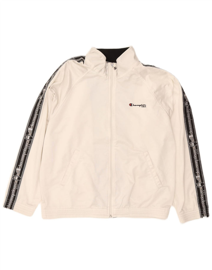 Gornja jakna Champion muške grafičke trenirke srednje bijele pruge