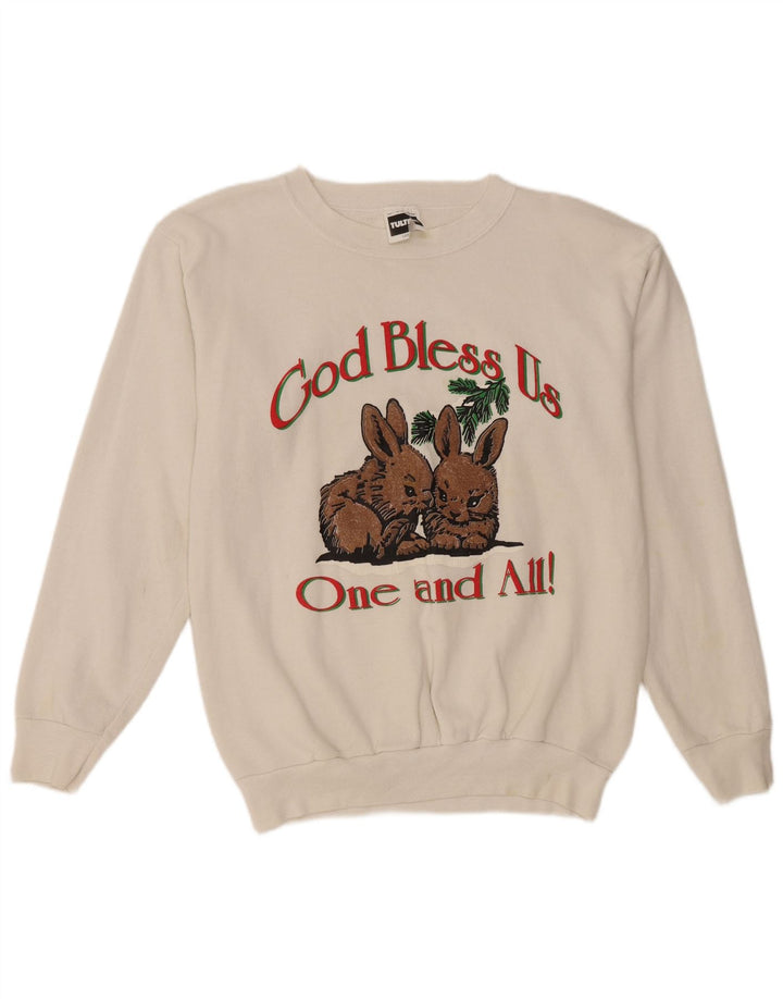 TULTEX Ženski džemper s grafičkim motivima UK 16 Veliki bijeli pamuk