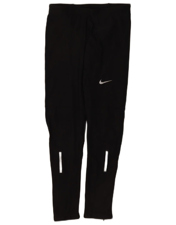 Nike Ženske Dri Fit Leggings UK 12 Srednje crni poliester