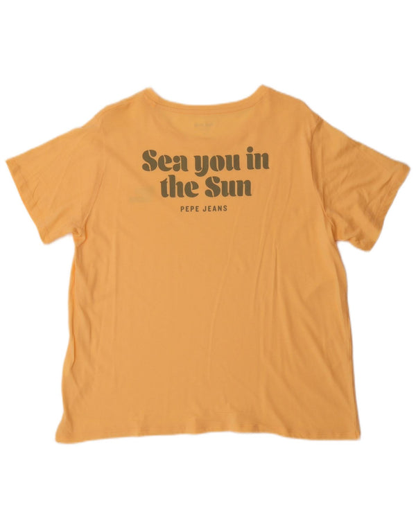 PEPE Jeans Ženska majica kratkih rukava s grafičkim motivima UK 18 XL žuta