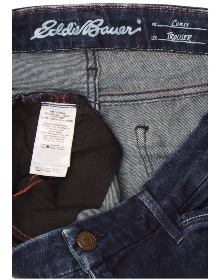 Eddie Bauer Ženske Curvy Bootcut traperice W32 L28 tamnoplavi pamuk