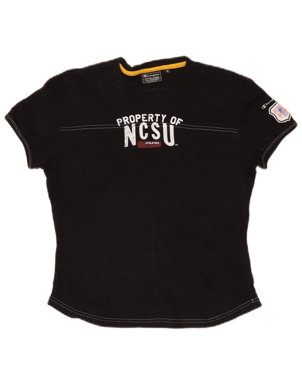 Champion ženska majica kratkih rukava s grafičkim motivima UK 18 XL crna