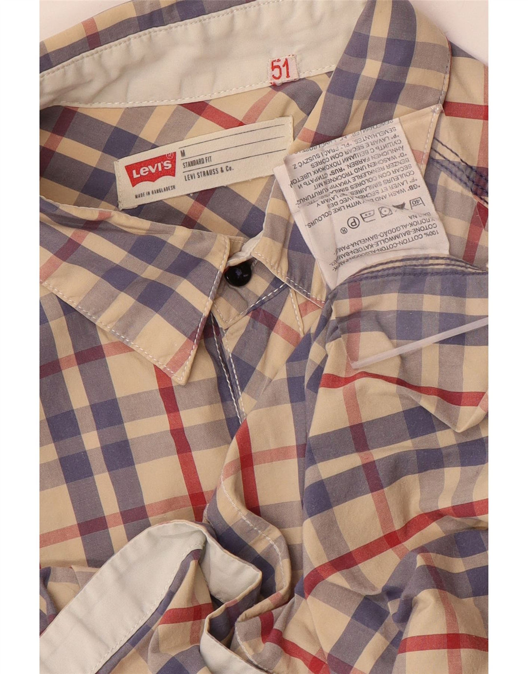 Levi's muška standardna košulja srednjeg šarenog kariranog pamuka