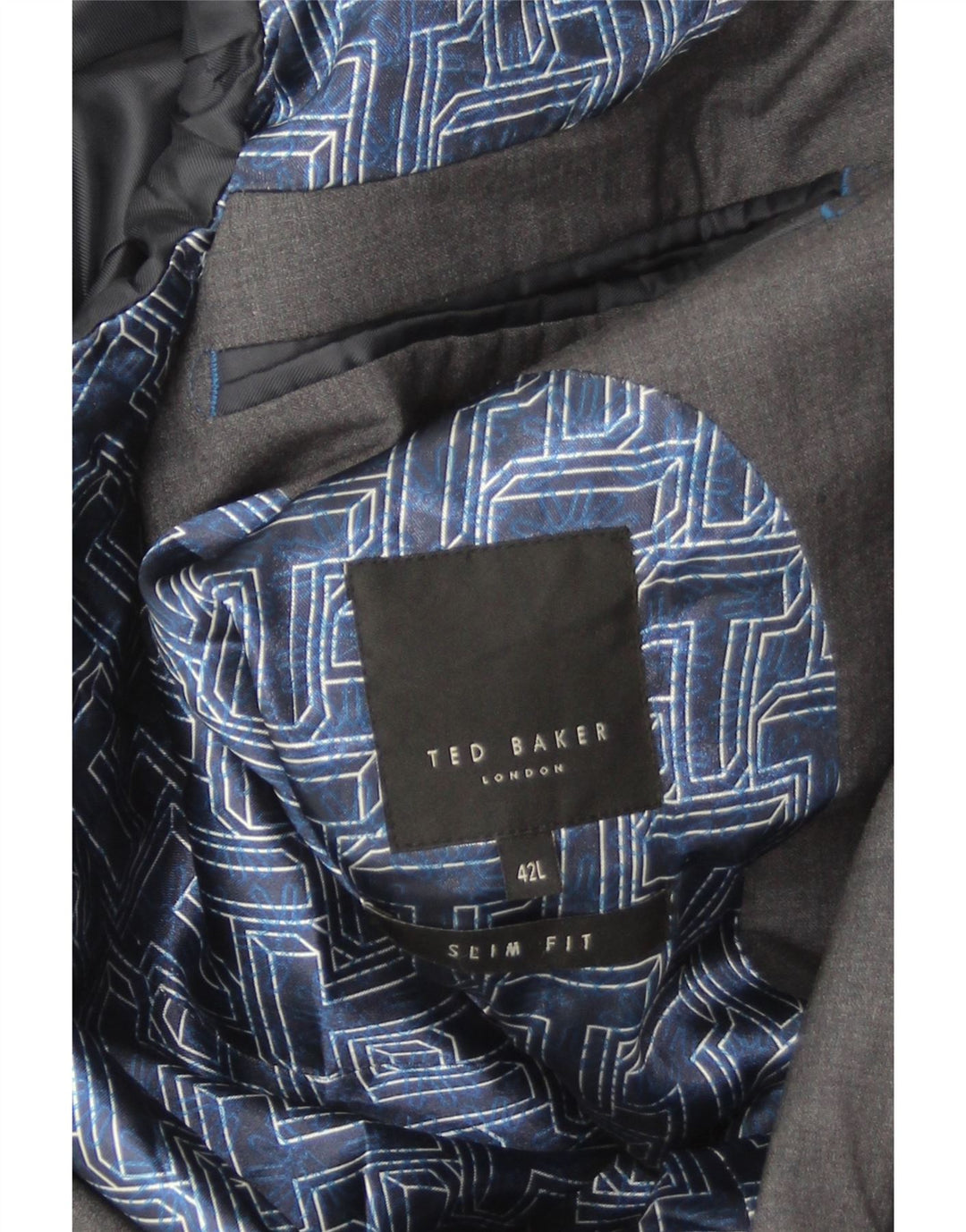 Ted Baker muška uska jakna sa 2 gumba UK 42 XL siva vuna