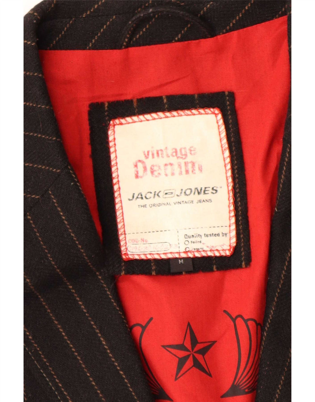 Jack & Jones muška jakna s grafičkim blejzerom UK 38 srednje crne pruge