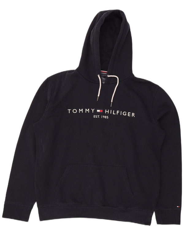 Tommy Hilfiger muška majica s kapuljačom s grafičkim motivima 2XL tamnoplavi pamuk