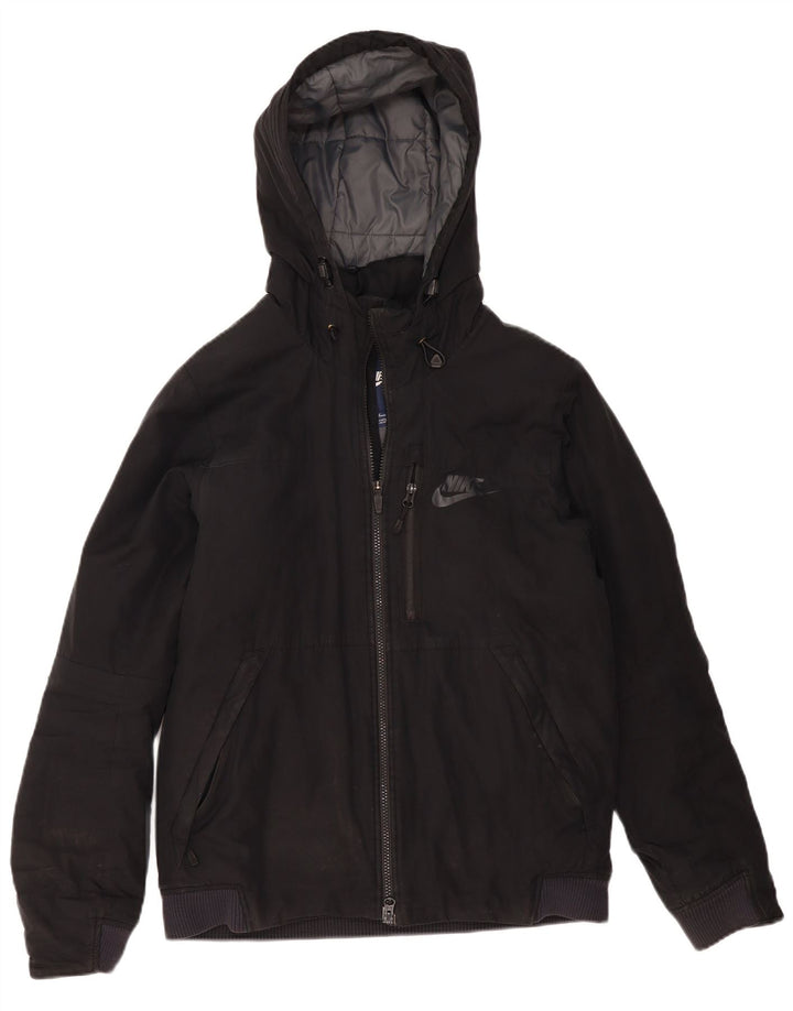 Nike muška podstavljena jakna s kapuljačom UK 36 mala crna poliester