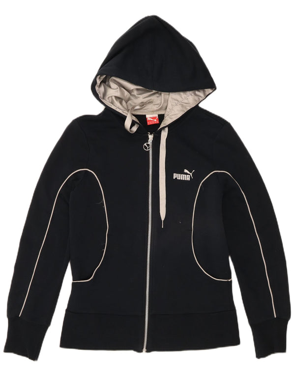 Puma ženski pulover s kapuljačom s patentnim zatvaračem UK 10 mali tamnoplavi