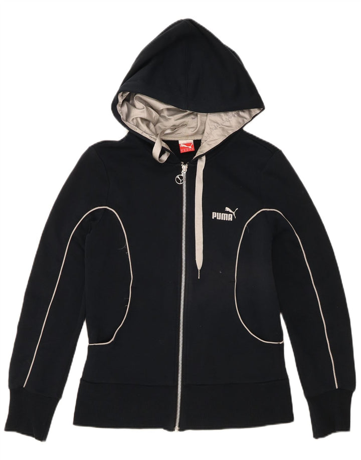 Puma ženski pulover s kapuljačom s patentnim zatvaračem UK 10 mali tamnoplavi