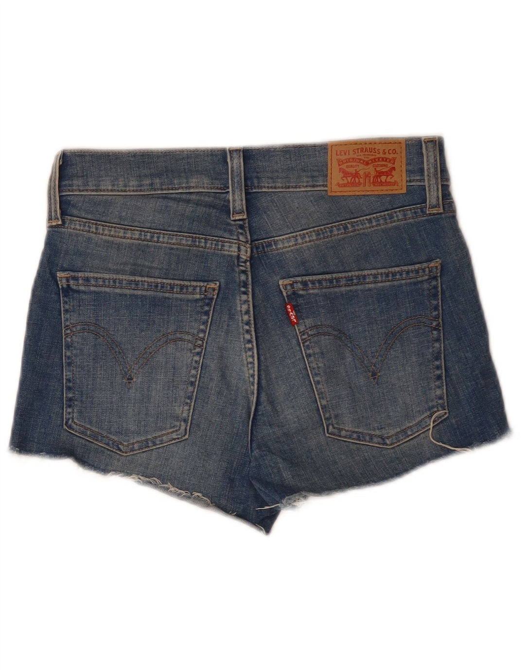 LEVI'S Ženske 501 kratke traper hlače W24 XS plavi pamuk