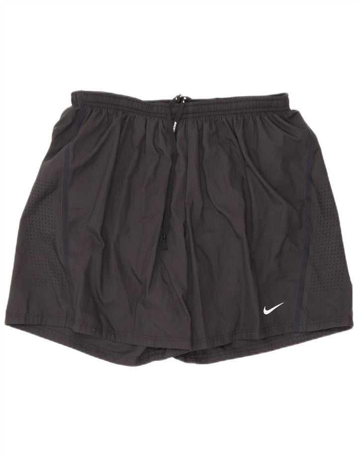 Nike ženske kratke sportske kratke hlače Dri Fit, velike crne poliesterske