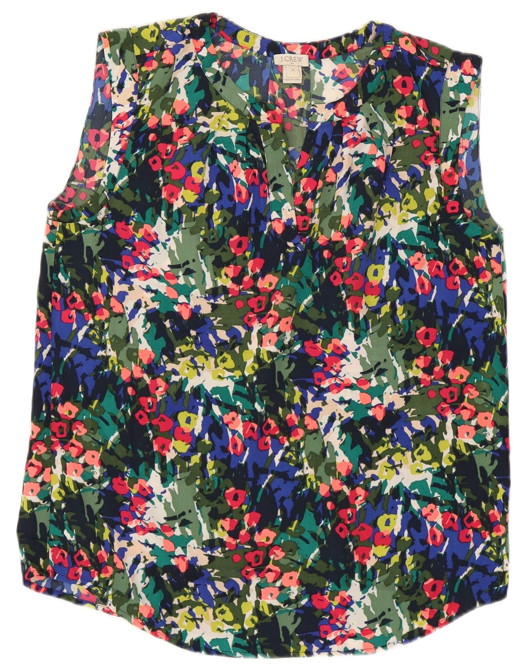 J. CREW Ženski gornji dio bluze bez rukava US 4 Small Multicolored Floral