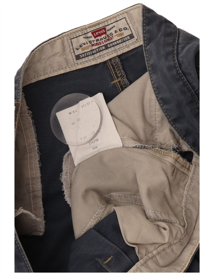 Levi's muške chino kratke hlače s štipaljkama W40 XL tamnoplavi pamuk