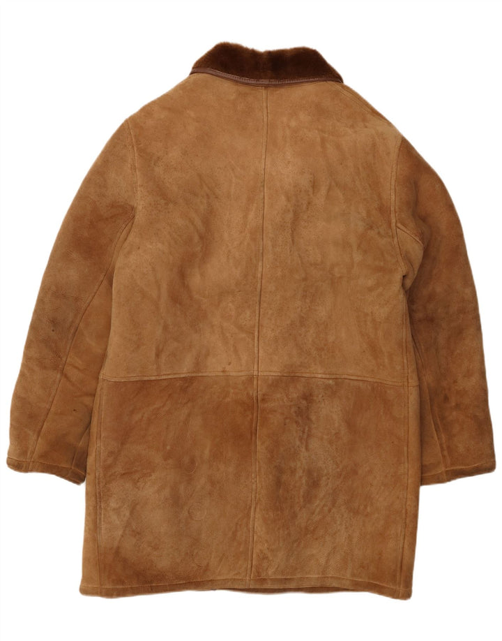 VINTAGE muška jakna s dvostrukim kopčanjem od šiljatih šiša UK 36 Mala smeđa šišana šiljata jakna