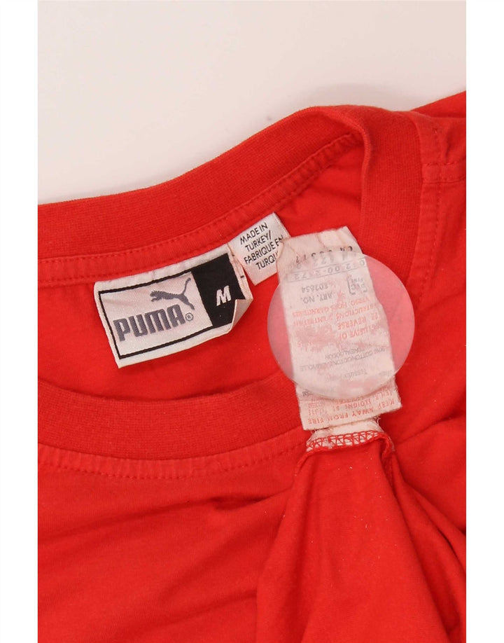 Puma muška majica s grafičkim motivima srednje crvene pamučne boje