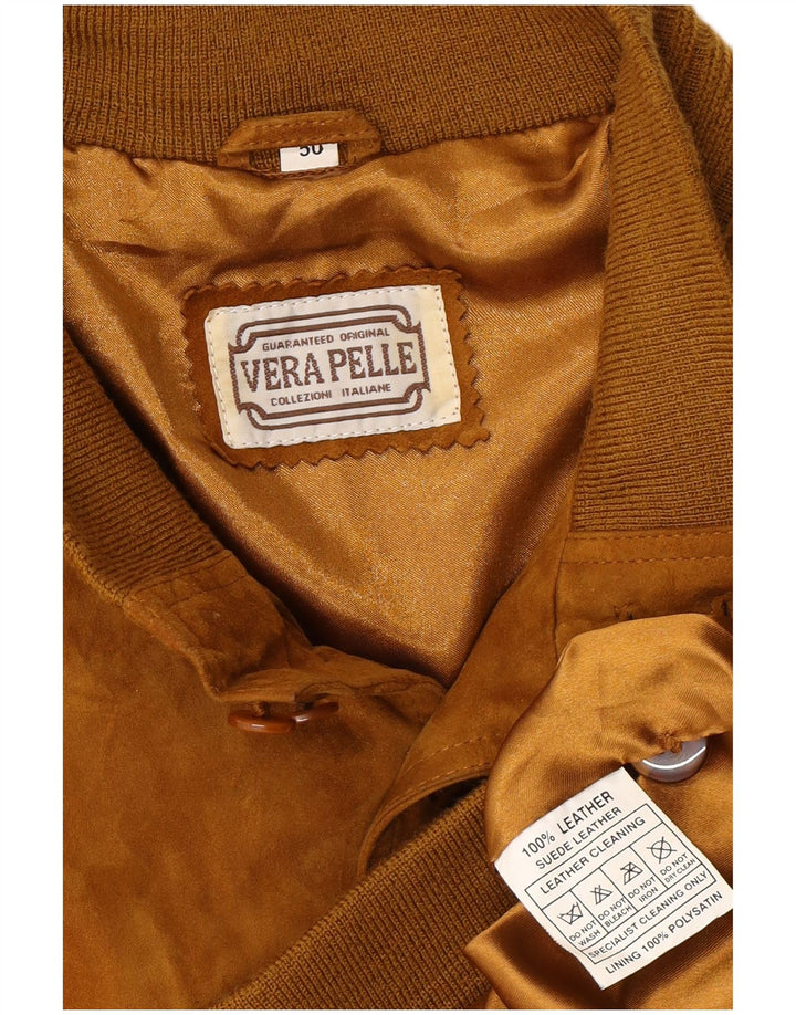 VINTAGE muška bomber jakna od brušene kože IT 50 velika smeđa koža