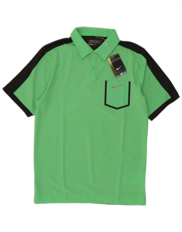 Nike muška Dri Fit polo majica male zelene boje od poliestera