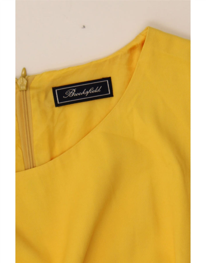 BROOKSFIELD Womens Sheath Dress UK 12 Medium Yellow Vintage Brooksfield and Second-Hand Brooksfield from Messina Hembry 