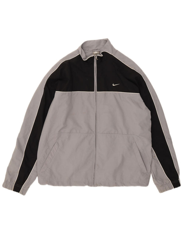 Nike muška trenirka gornja jakna UK 41/43 veliki sivi poliester u boji