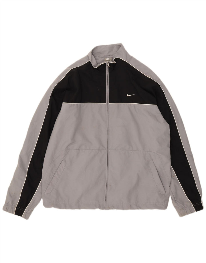 Nike muška trenirka gornja jakna UK 41/43 veliki sivi poliester u boji