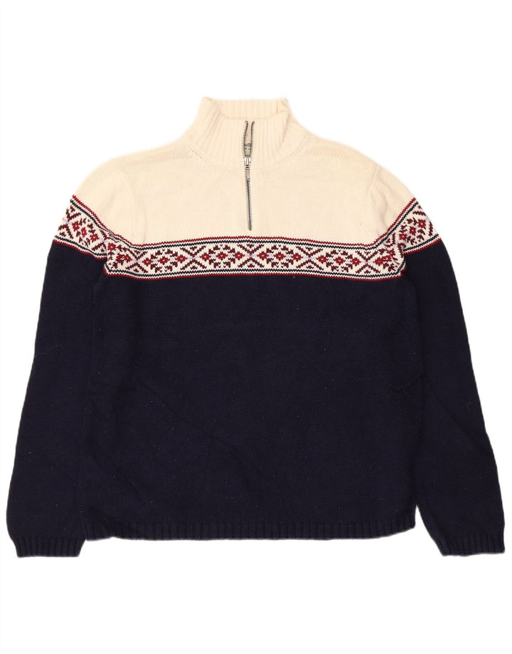EDDIE BAUER Ženski džemper s izrezom s patentnim zatvaračem UK 14 srednje tamnoplava