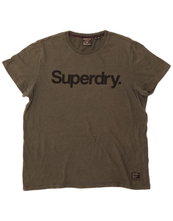 Superdry muška majica s grafičkim motivima, 3XL, kaki pamuk
