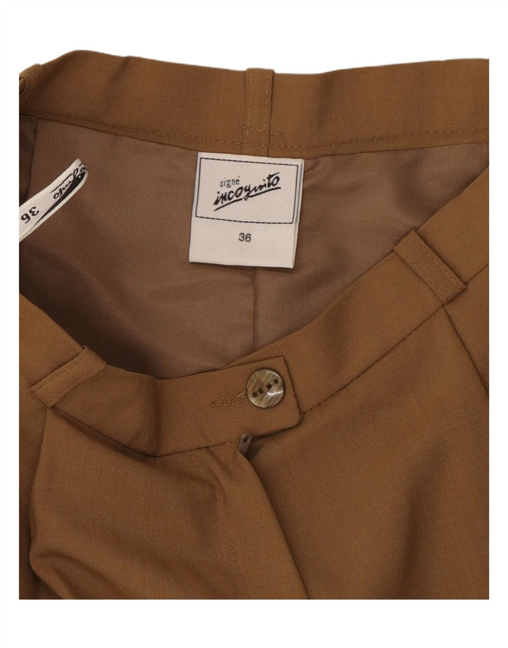 VINTAGE ženske kratke chino hlače visokog struka IT 36 XS W24 smeđi poliester