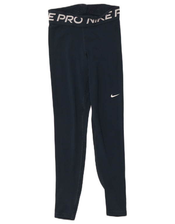 Nike ženske Dri Fit grafičke tajice UK 6 XS tamnoplave