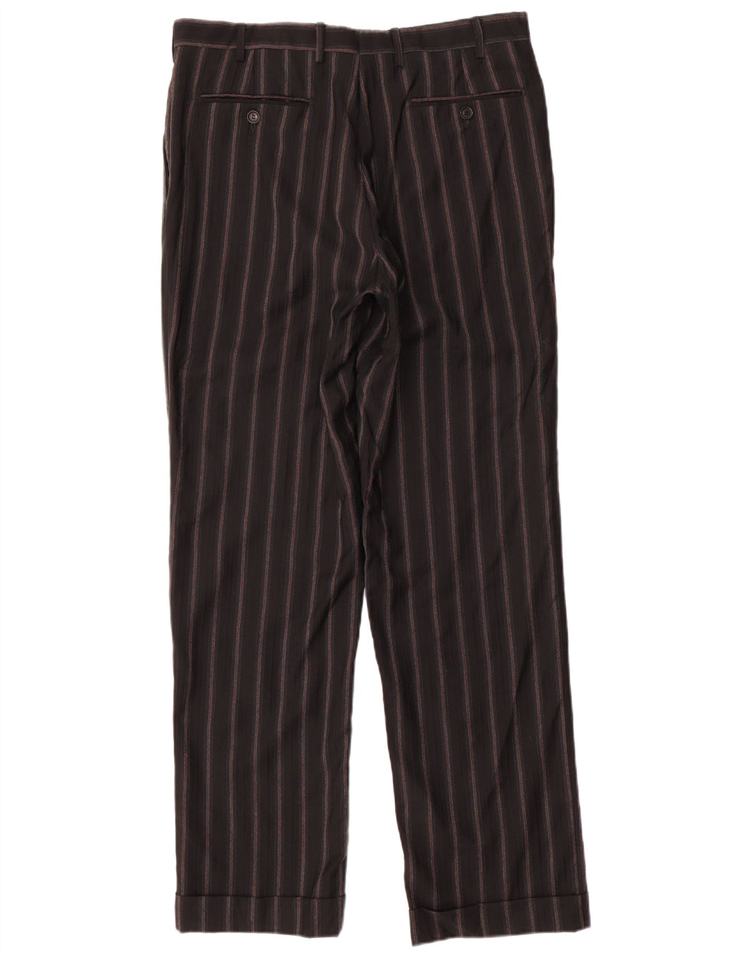 PAL ZILERI Muško dvodijelno odijelo s 3 gumba IT 50 Large W34 L33 Crno na pruge