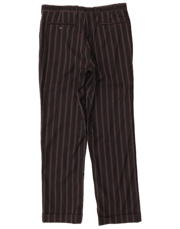 PAL ZILERI Muško dvodijelno odijelo s 3 gumba IT 50 Large W34 L33 Crno na pruge