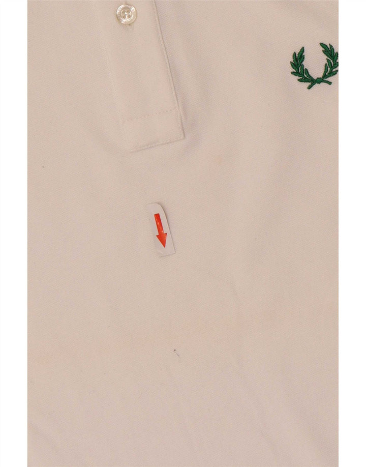 Fred Perry muška lagana i rastezljiva polo majica Srednje bijeli pamuk