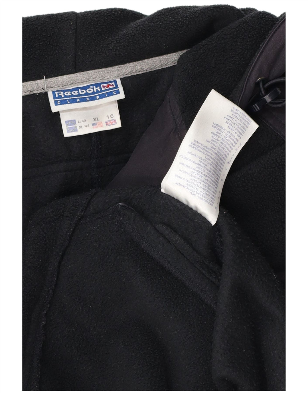 REEBOK velika ženska jakna od flisa UK 16 Large Black Colourblock