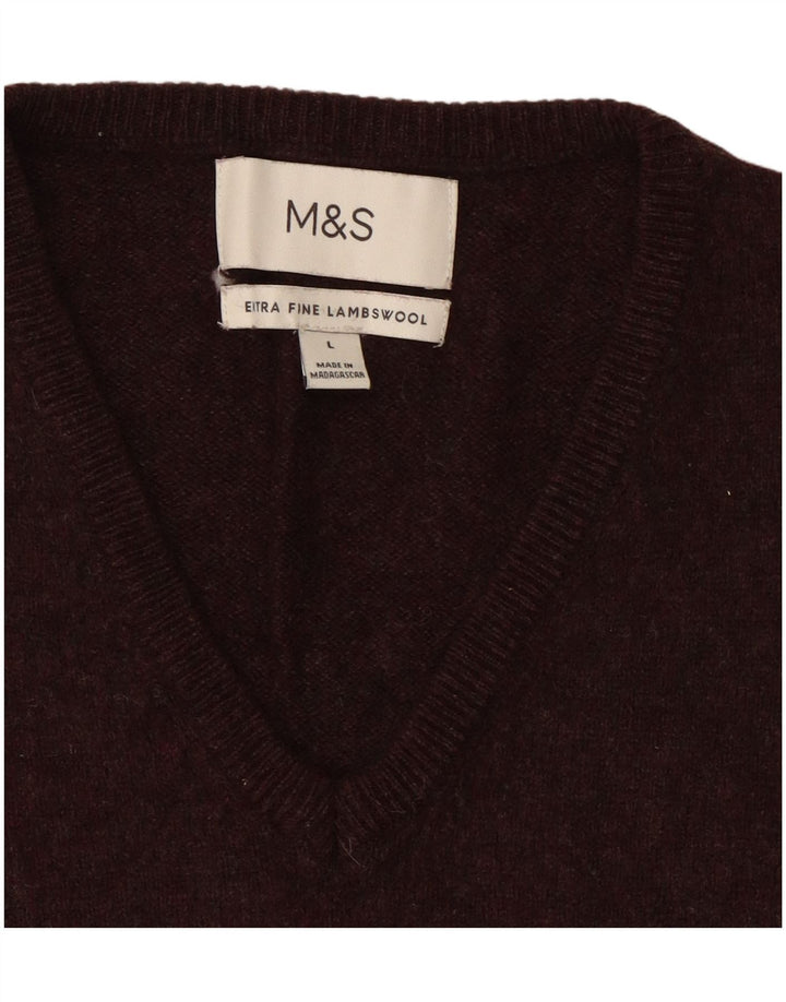 Marks & Spencer muški prsluk bez rukava velika smeđa vunena mrlja