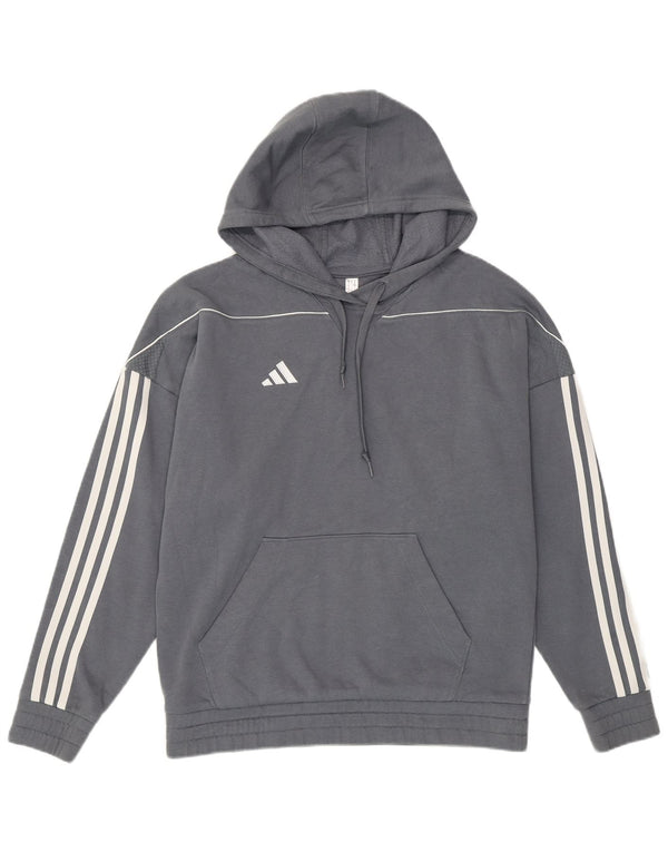 ADIDAS Ženska majica s kapuljačom UK 12/14 Srednje sivi pamuk