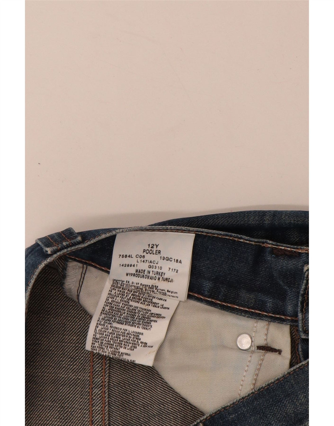 LEE Boys Distressed Slim Jeans 11-12 Years W26 L30 Plavi pamuk