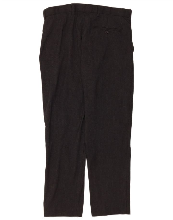 Marks & Spencer muške ravne chino hlače W32 L29 sive fleke