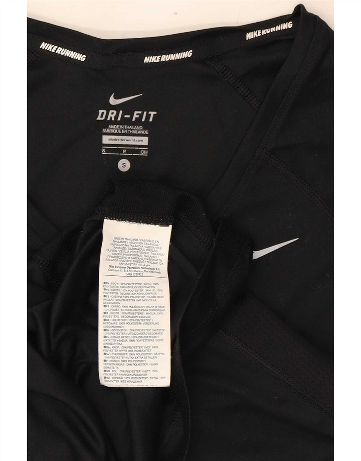 Nike Ženska Dri Fit majica kratkih rukava UK 8 Mala crna poliester