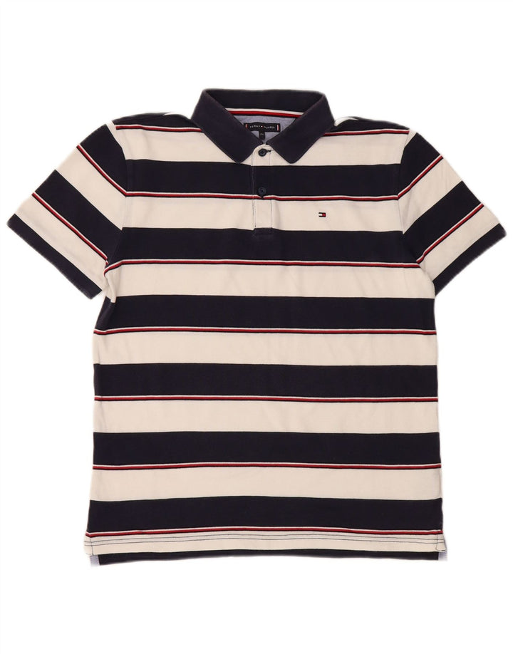 TOMMY HILFIGER Polo majica za dječake 15-16 godina, pamuk na tamnoplave pruge