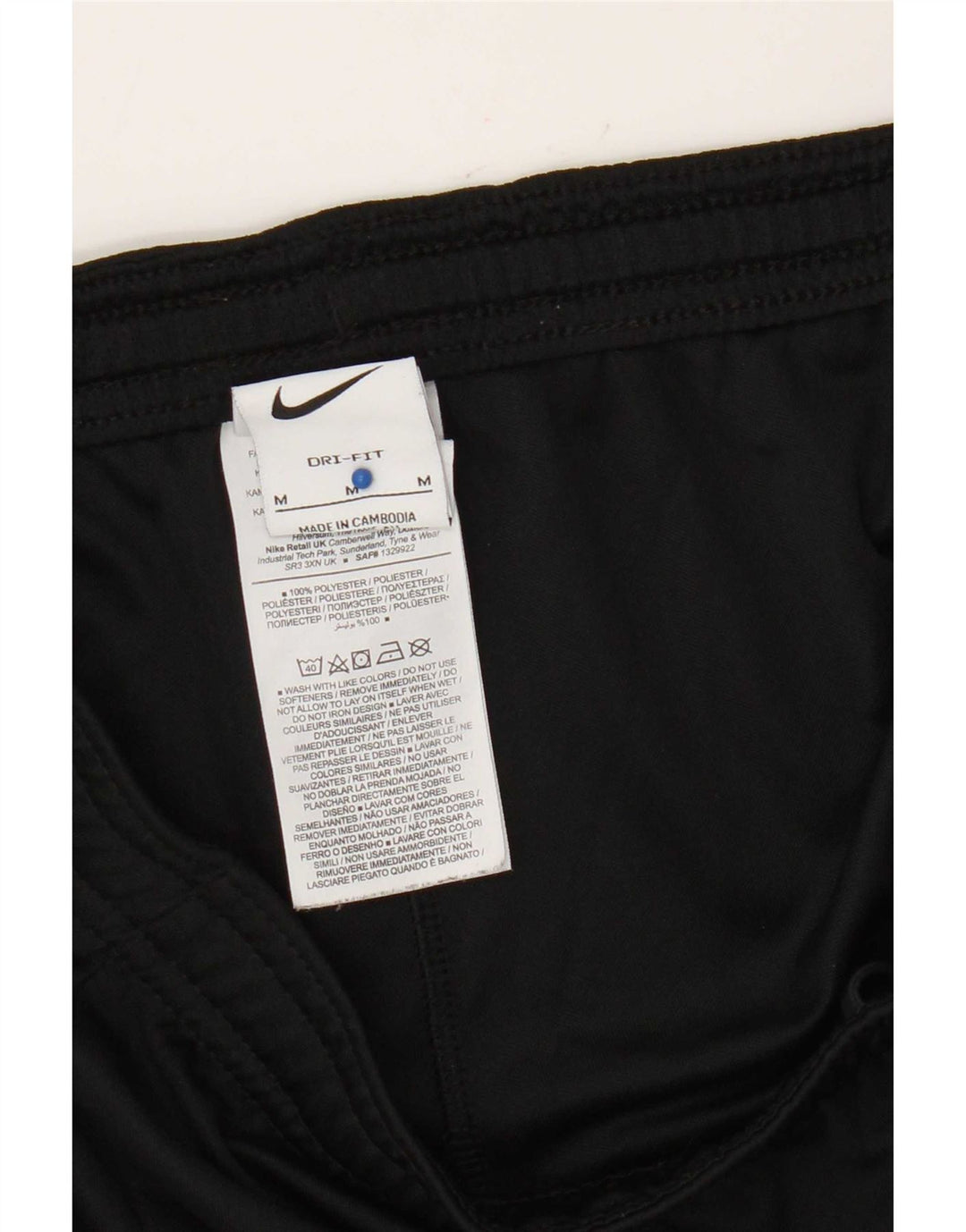 Nike muške Dri Fit sportske kratke hlače srednje crne boje od poliestera