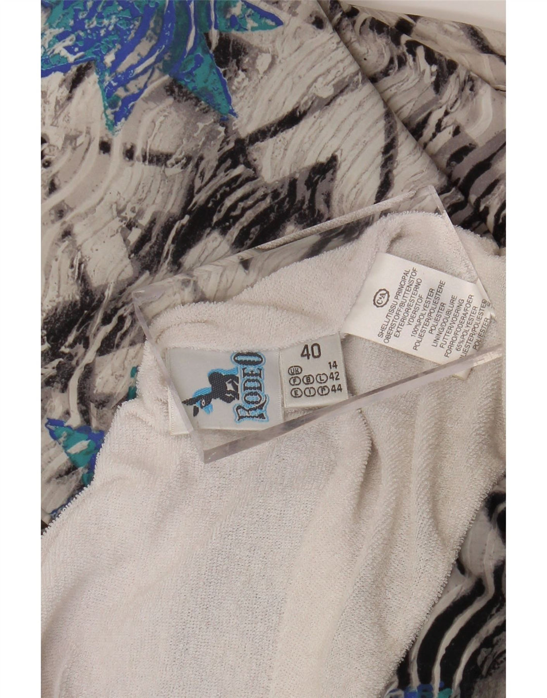 RODEO ženska vjetrovka jakna UK 14 velika višebojna geometrijska