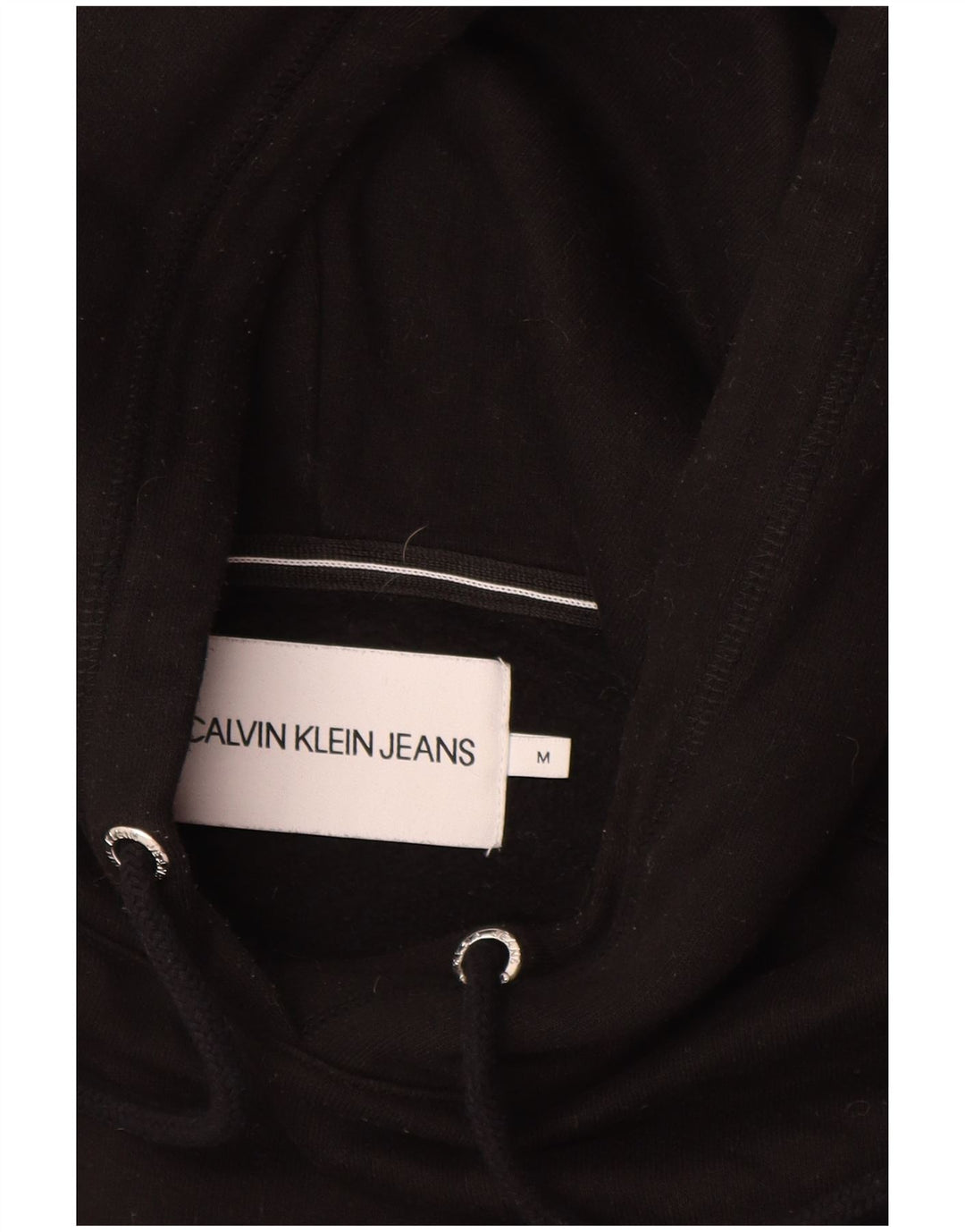 CALVIN KLEIN JEANS Ženska majica s kapuljačom UK 14 Srednje crni pamuk
