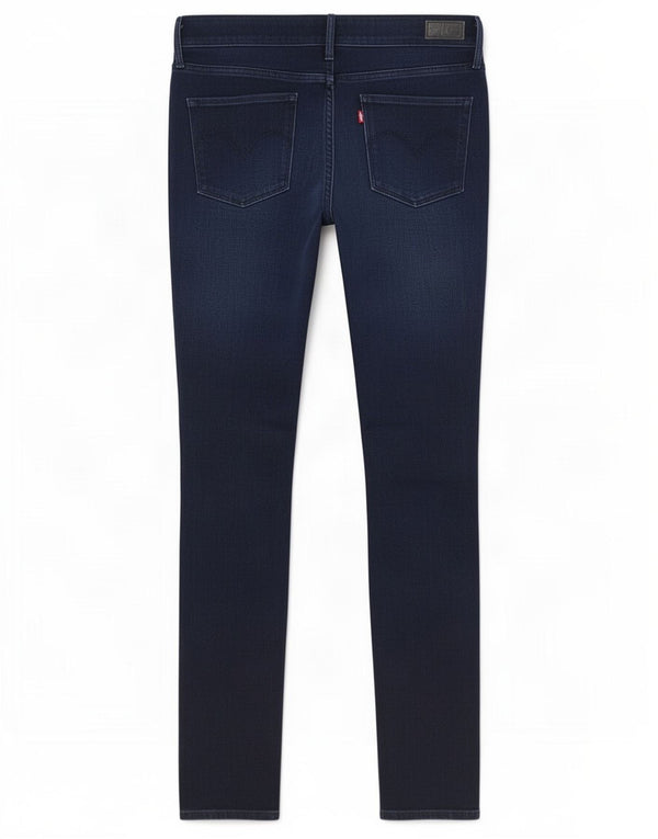 Levi's ženske uske traperice srednjeg rasta W30 L34 tamnoplave s blagim oblinama